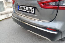 Nissan Qashqai 2014-2021 гг. Накладка на задний бампер нержавейка фото 4