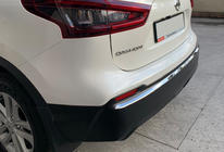 Nissan Qashqai 2014-2021 гг. Накладка на задний бампер нержавейка фото 1