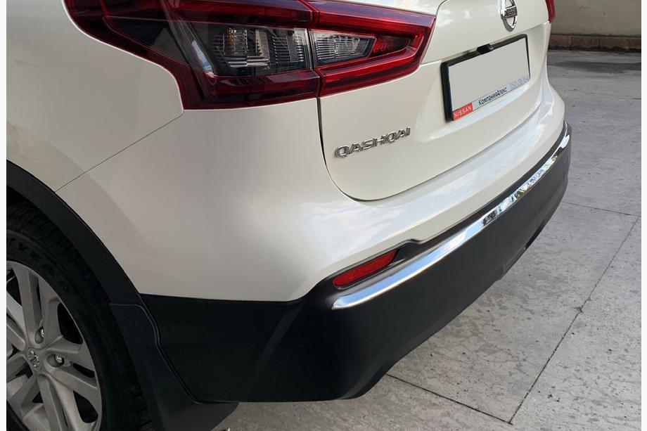 Nissan Qashqai 2014-2021 гг. Накладка на задний бампер нержавейка Image