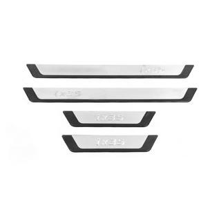 Накладки на пороги Omsa Flexill (4 шт, нержавейка) Hyundai IX-35 2010-2015 гг. фото 1