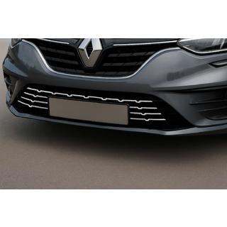 Накладки на задний бампер 2021+ (7 шт, нержавейка) Renault Megane IV 2016-2025 гг. фото 1
