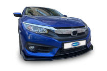 Honda Civic Sedan X 2016-2021 гг. Передняя губа V3 (черная) фото 1