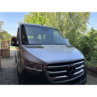 Накладки на воздухозаборник OmsaLine (2 шт., нержавейка) Mercedes Sprinter W907/W910 2018- гг. фото 3