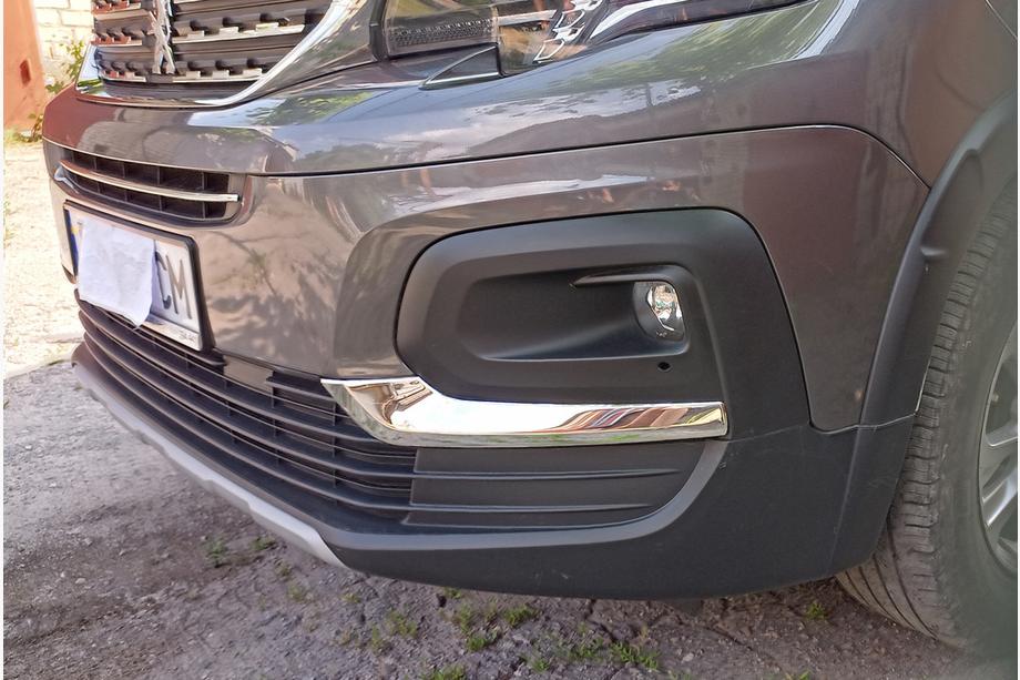 Peugeot Partner/Rifter 2019- гг. Накладки на противотуманные фары (2 шт., нерж. сталь) Image