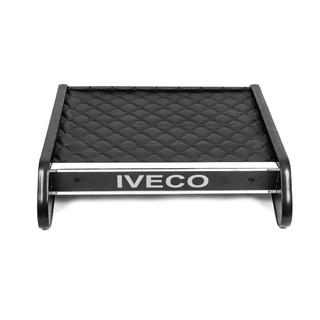 Полка на панель (Черная с черной строчкой) Iveco Daily 2006-2014 гг. фото 2