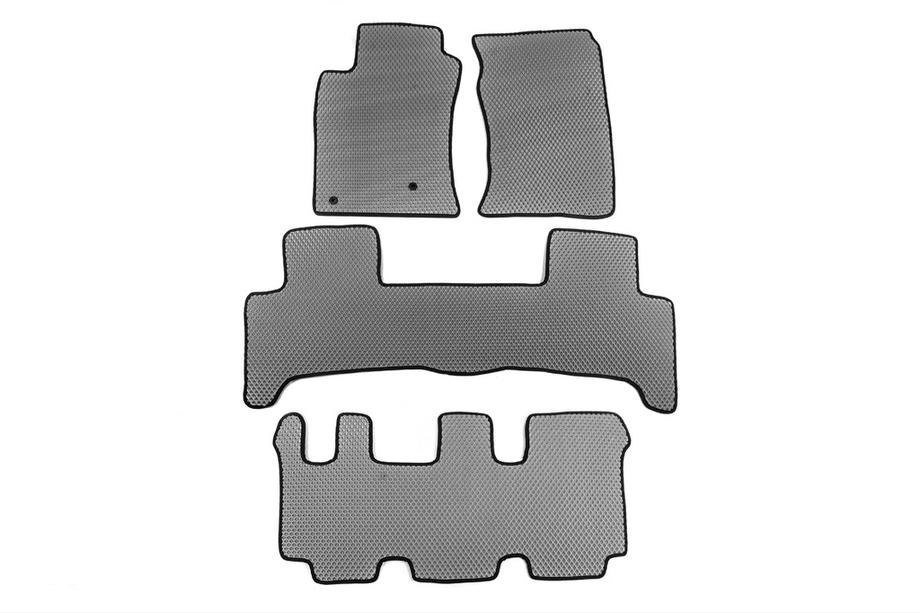 Toyota Land Cruiser Prado 120 2002-2009 гг. Коврики EVA (3 ряда, серые) Image