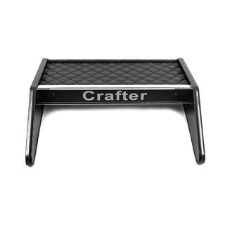 Полка на панель (Черная с черной строчкой) Volkswagen Crafter 2006-2016 гг. фото 3