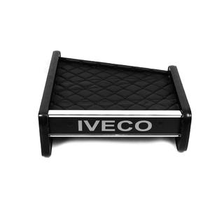 Полка на панель (Черная с черной строчкой) Iveco Daily 1999-2006 гг. фото 2