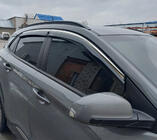 Hyundai Kona 2017-2023 гг. Ветровики с хромированным молдингом (4 шт, Niken) фото 1