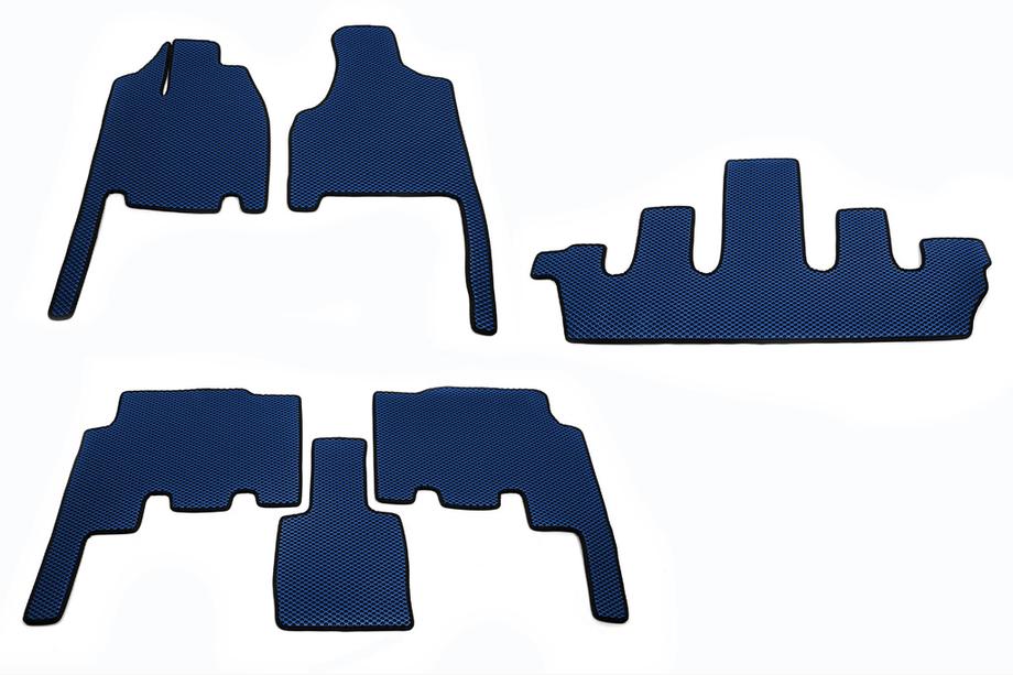 Chrysler Voyager 2001-2007 гг. Коврики (3 ряда, EVA, синие) Image