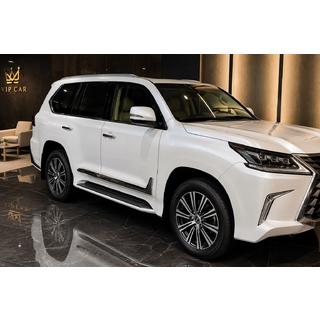Молдинги на двери F-Sport Белые+Хром (4 шт, ABS) фото 2