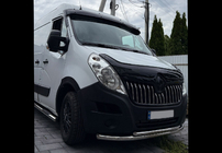 Renault Master 2011-2023 гг. Козырек на лобовое стекло V2 (черный глянец, 5мм) фото 6