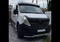 Renault Master 2011-2023 гг. Козырек на лобовое стекло V2 (черный глянец, 5мм) фото 7