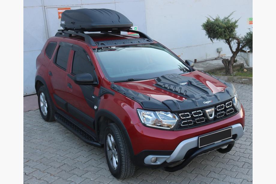 Dacia Duster 2018-2024 гг. Комплект накладок на капот DRAGON (3 шт) Image