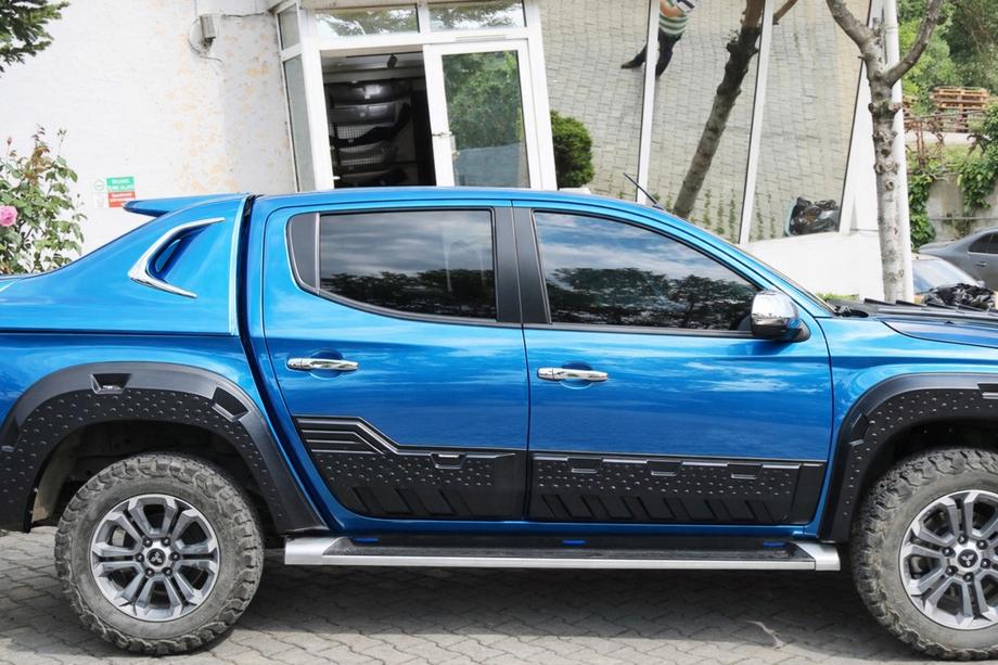 Fiat Fullback 2016- гг. Дверные молдинги EuroCap (6 шт, ABS) Image