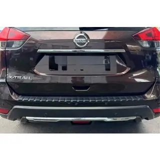 Накладка на задний бампер EuroCap (2017-2021, ABS) Nissan X-trail T32/Rogue 2014-2021 гг. фото 1