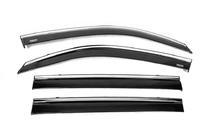 Toyota Land Cruiser 200 2007-2021 гг. Ветровики с хромированным молдингом (4 шт, Niken) фото 4