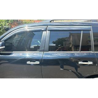 Ветровики с хромированным молдингом (4 шт, Niken) Toyota Land Cruiser 200 2007-2021 гг. фото 1