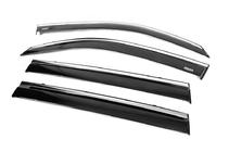 Lexus LX570/450d 2008-2022 гг. Ветровики с хромированным молдингом (4 шт, Niken) фото 5