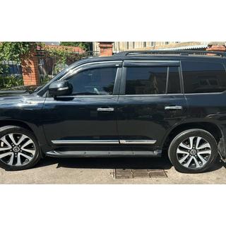 Ветровики с хромированным молдингом (4 шт, Niken) Lexus LX570/450d 2008-2022 гг. фото 2