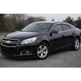Ветровики с хромированным молдингом (4 шт, Niken) Chevrolet Malibu 2011-2018 гг. фото 1
