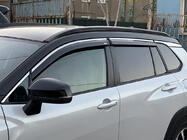 Toyota Corolla Cross 2020- гг. Ветровики с хромированным молдингом (4 шт, Niken) фото 1