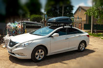 Hyundai Sonata YF 2010-2014 гг. Поперечины на гладкую крышу (2 шт, Asaf V4) фото 8
