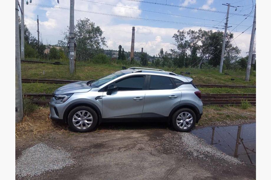 Renault Captur 2013-2019 гг. Рейлинги Skyport (серый матовый) Фото 1