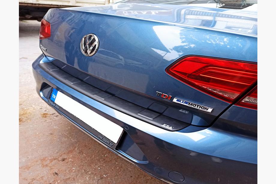Volkswagen Passat B8 2015-2023 гг. Накладка на Задний Бампер Esa (Sedan, ABS) Image