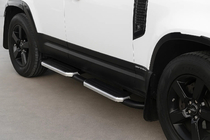 Land Rover Defender 2019- гг. Боковые пороги OEM Silver (для 110/130, 2 шт.) фото 1