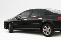 Peugeot 407 2004-2011 гг. Наружные Окантовки Окон Нержавеющая Сталь (4 шт) OmsaLine - Итальянская Нержавейка фото 1