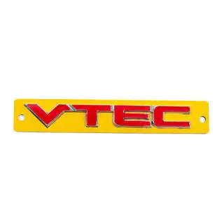 Эмблема VTEC красная с хромом (110мм x 15мм) фото 1