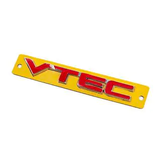Эмблема VTEC красная с хромом (110мм x 15мм) фото 2