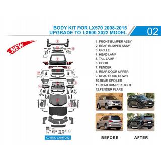 Комплект рестайлинга в LX600 Lexus LX570/450d 2008-2022 гг. фото 2