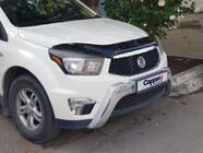 SsangYong Action 2005-2018 гг. Дефлектор капота (2013-2018, EuroCap) фото 2