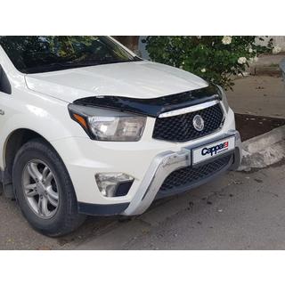Дефлектор капота (2013-2018, EuroCap) SsangYong Action 2005-2018 гг. фото 2