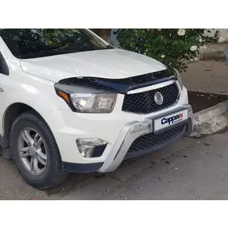 Дефлектор капота (2013-2018, EuroCap) SsangYong Action 2005-2018 гг. фото 2