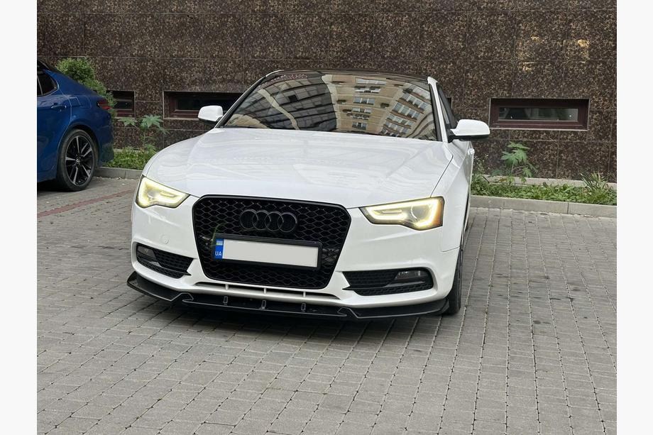 Audi A5 2007-2015 гг. Передняя лип-накладка Lip (для Base, 2011-2015, под покраску) Image
