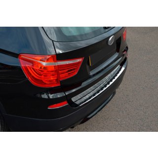 Накладка на задний бампер из нержавеющей стали OmsaLine (глянцевая, нерж.) BMW X3 F25 2011-2018 гг. фото 2