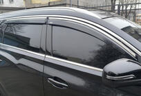 Chery Tiggo 7 2020- гг. Ветровики с хромированным молдингом (4 шт, Niken) фото 1
