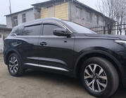 Chery Tiggo 7 2020- гг. Ветровики с хромированным молдингом (4 шт, Niken) фото 5