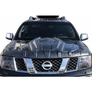Накладка на капот (ABS) Nissan Navara 2006-2015 гг. фото 2