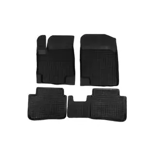 Резиновые коврики с бортиком (4 шт, Polytep) Hyundai Accent 2011-2017 гг. фото 1