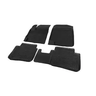 Резиновые коврики с бортиком (4 шт, Polytep) Hyundai Accent 2011-2017 гг. фото 2