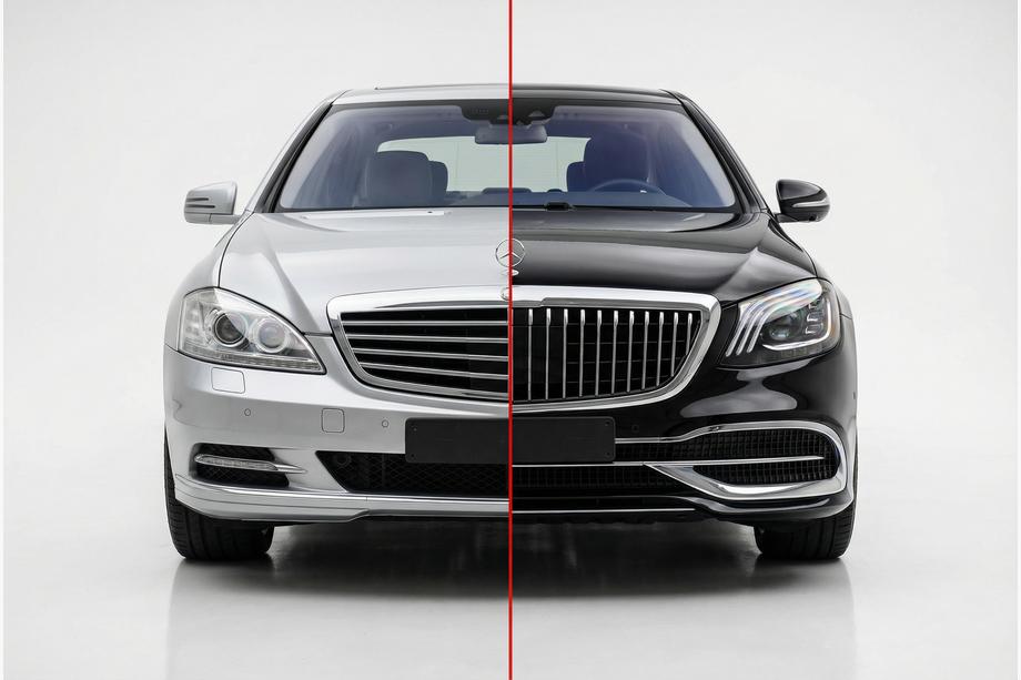 Mercedes S-class W221 2005-2013 гг. Комплект рестайлинга в X222 Maybach S600 Image