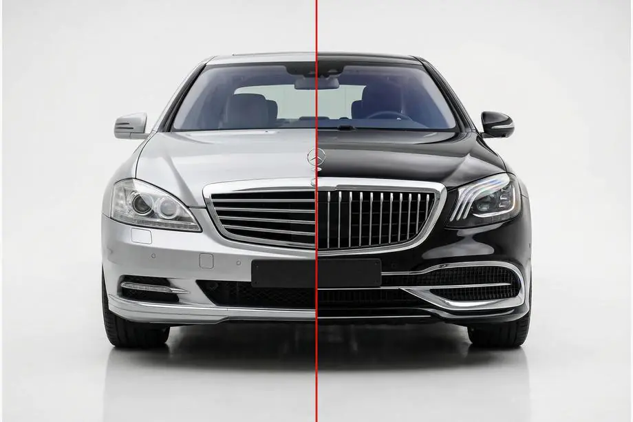 Mercedes S-class W221 2005-2013 гг. Комплект рестайлинга в X222 Maybach S600 Image