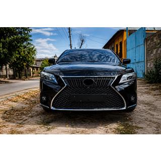 Передний бампер в сборе (рестайлинг, стиль Lexus V2)