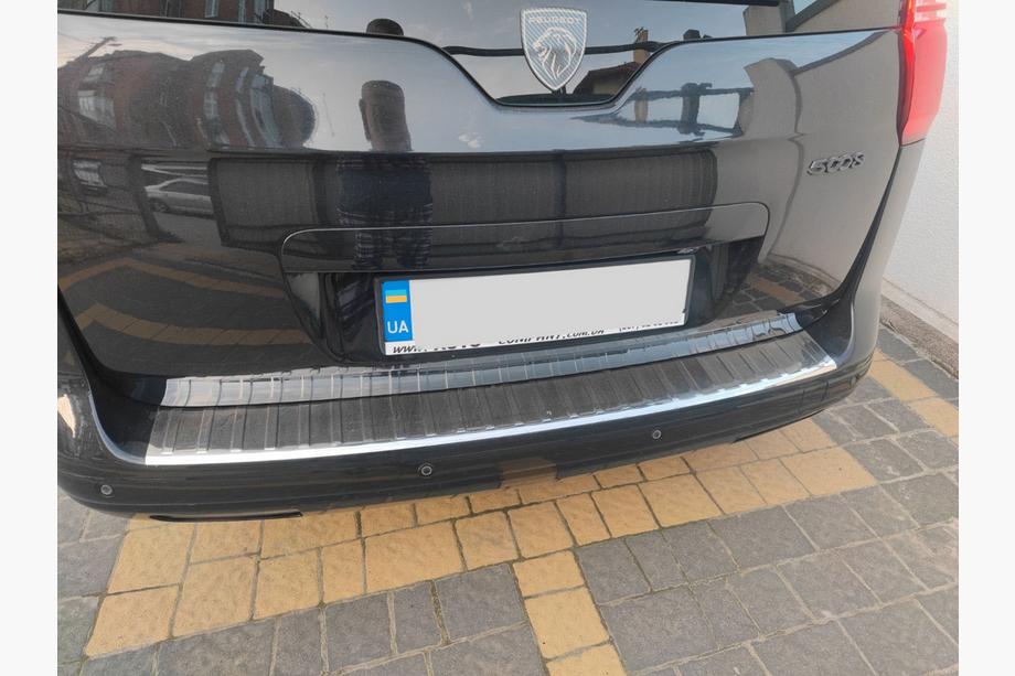 Peugeot 5008 2009-2016 гг. Накладка на задний бампер Carmos нержавейка Image