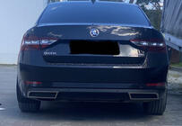 Skoda Superb 2015-2024 гг. Накладки на торец заднего бампера Carmos (3 шт, нержавейка) фото 3
