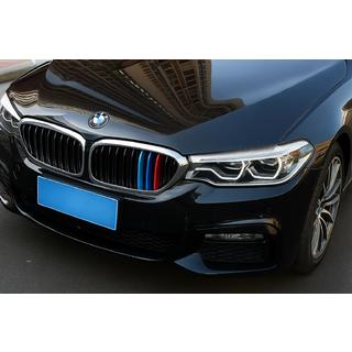 Накладки на решетку радиатора (2017-2020, 3 шт) BMW 5 серия G30/G31 2017–2023 гг. фото 4